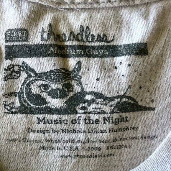 Threadless Tee “Music of the Night”, Guys Medium - Picture 3 of 3